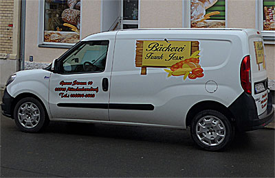 Fahrzeug der Bäckerei Frank Jesse aus Münchenbernsdorf